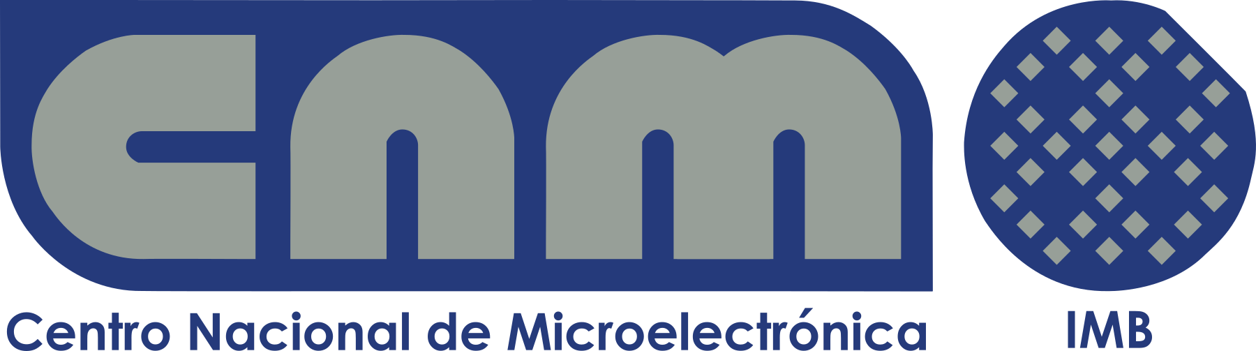 Logo IMB-CNM con oblea y texto