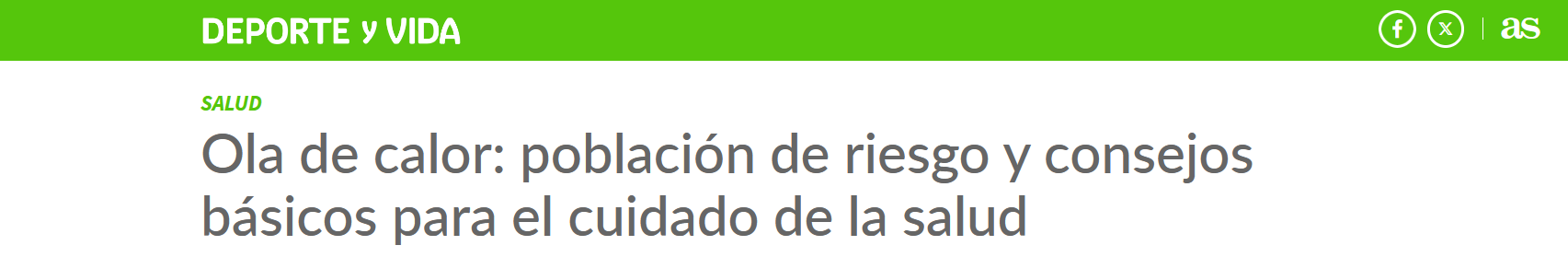 Ola de calor: población de riesgo y consejos básicos para el cuidado de la salud