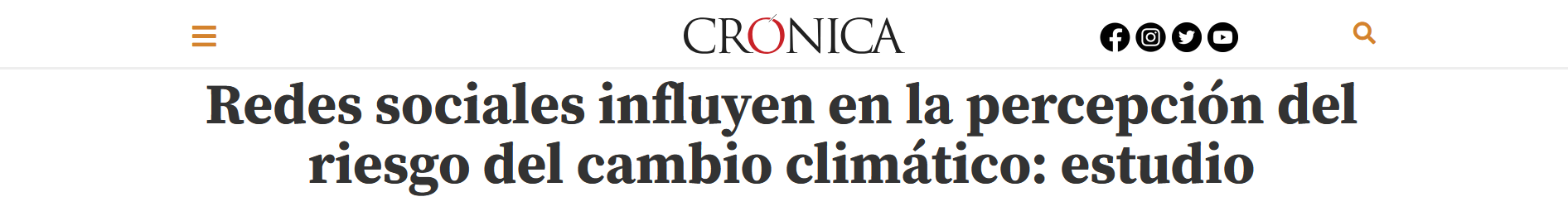  Redes sociales influyen en la percepción del riesgo del cambio climático: estudio