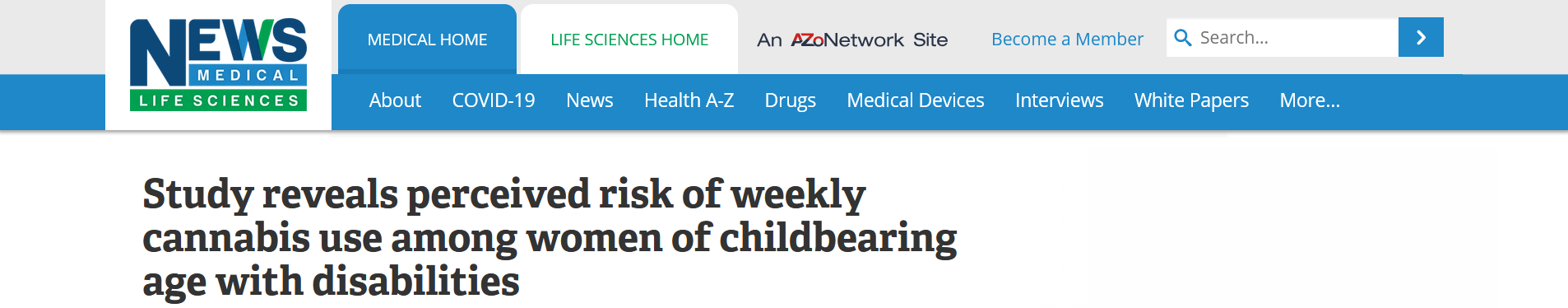  Study reveals perceived risk of weekly cannabis use among women of childbearing age with disabilities 