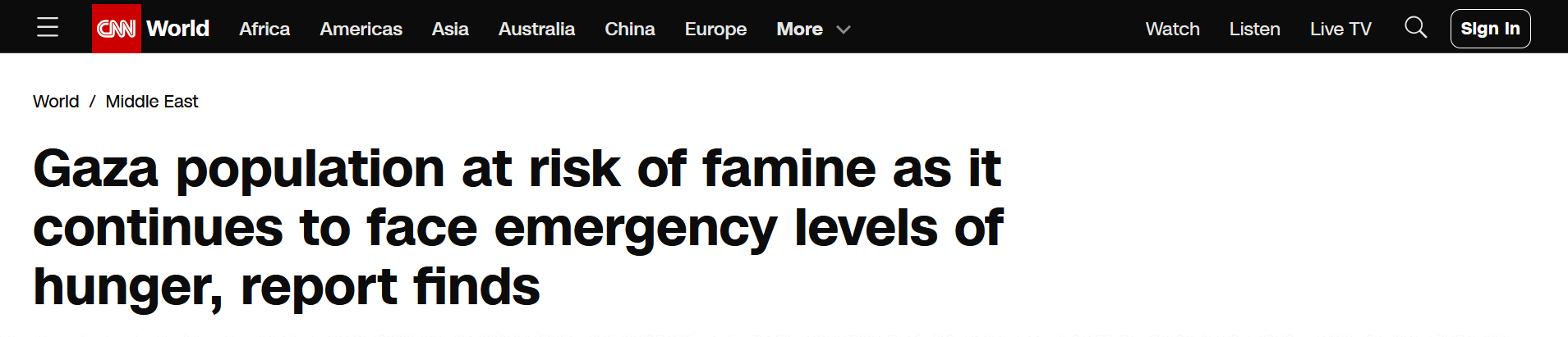  Gaza population at risk of famine as it continues to face emergency levels of hunger, report finds 