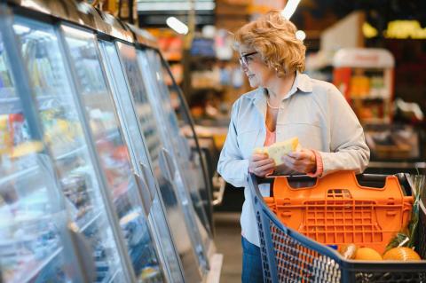 woman buying cheese