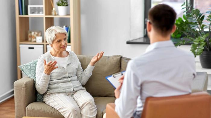 Older woman in therapy.